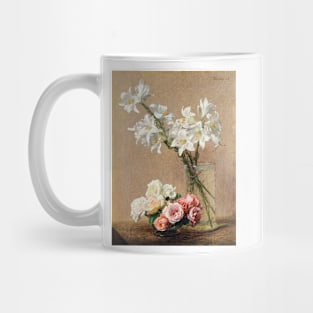 Roses and Lilies (1888) in high resolution by Henri Fantin–Latour Mug